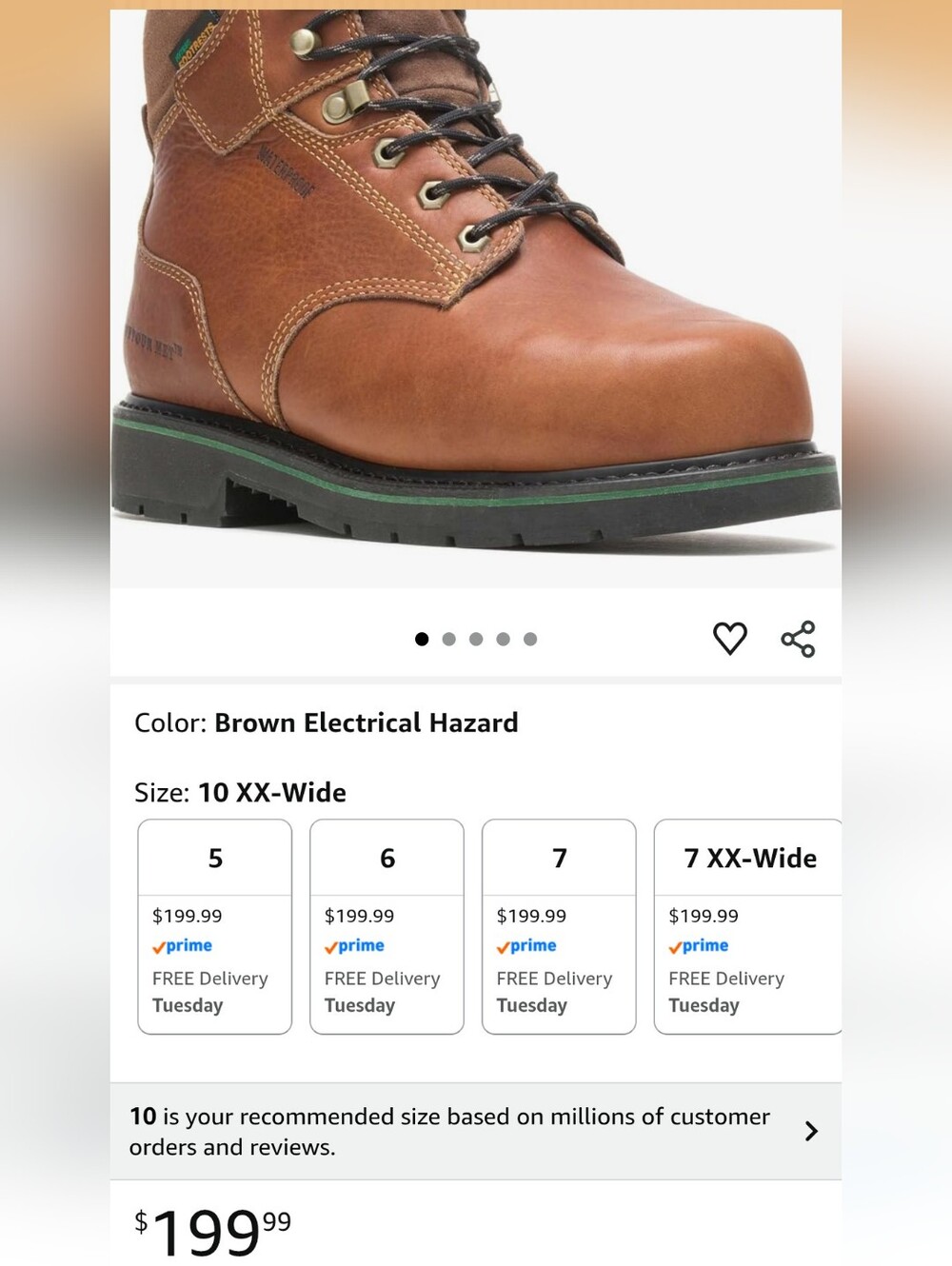 Hytest Comp Toe Work Boots Size 10 3E